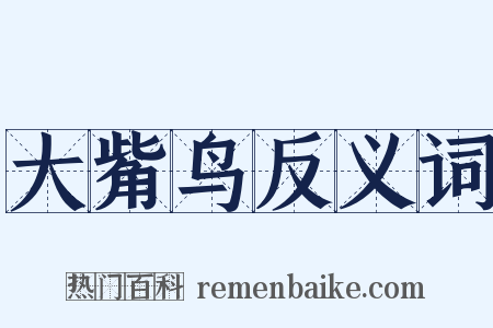 大觜鸟反义词是什么意思的图片